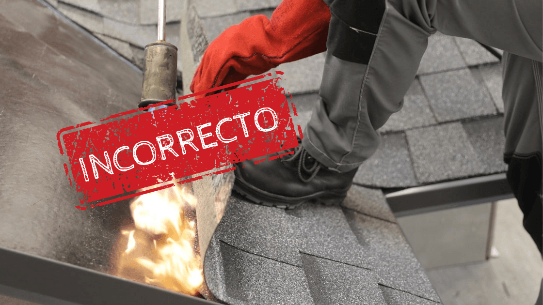 Instalar la teja asfáltica IKO con termofusión es un terrible error