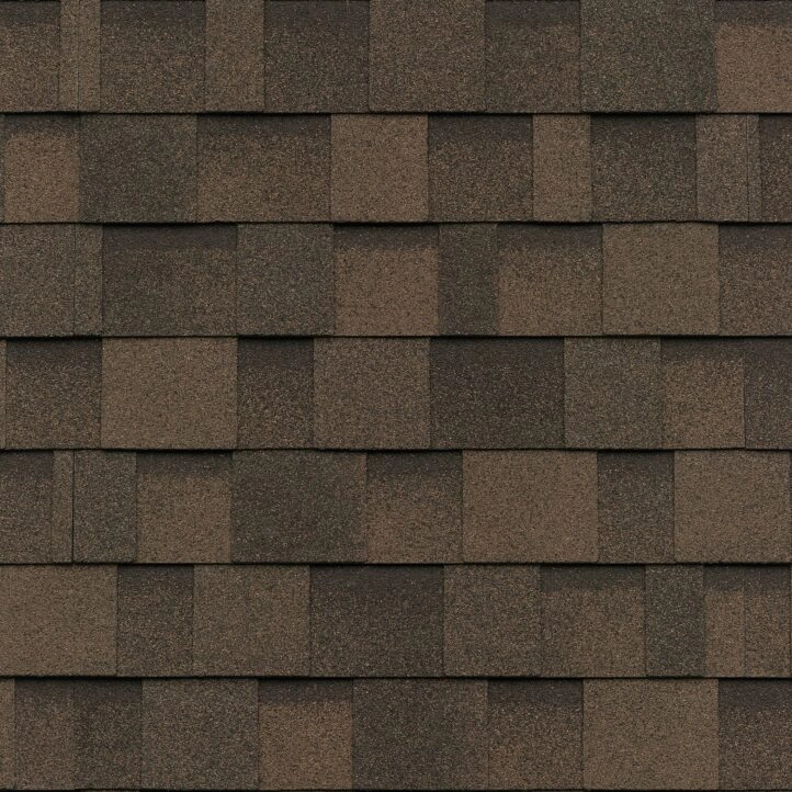 Muestra de teja asfáltica IKO color Dual Brown