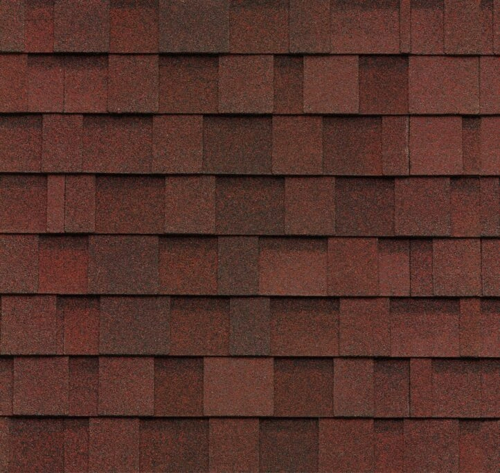 Muestra de teja asfáltica IKO color Monaco Red