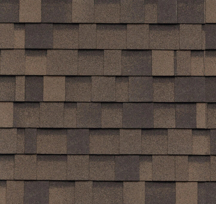 Textura y mezcla de gránulos de teja asfáltica IKO color Shadow Brown